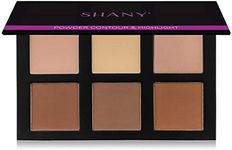 SHANY Powder Contour & Highlight Makeup Palette with Mirror - 6 Color Contour Palette - CONTOUR