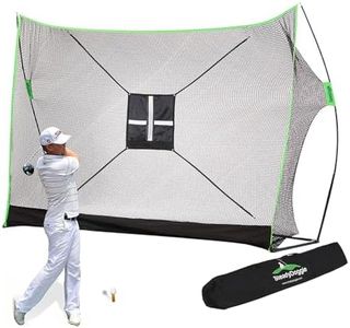SteadyDoggie 3pc Golf Net Bundle | Professional Golf Practice Net & Chipping Target | Black & White, Polyester & Steel
