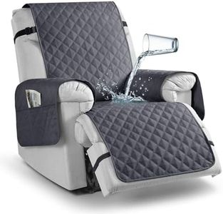 TAOCOCO Non-Slip Recliner Chair Cover Sofa Slipcover, Pet Cover for Small Recliner Chair with Elastic Straps, Washable Reclining Chair Cover Recliner Furniture Protector (23'' Small, Dark Grey)