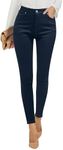 GRAPENT Western Outfit for Women Denim Outfit for Women Trendy Womens Clothes Jeggings with Pockets Womens Fashion Jeans Slim Fit Tummy Control Color Navy Blue XX-Large Size 20 Size 22