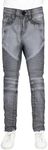 X RAY Boys Denim Jeans (4-20), Big Boy & Little Kids Stretch Slim Fit Pants, Distressed Ripped Biker Jeans for Boys, Grey, 7