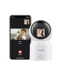 ZOSI 4MP 2-Way Video Security Camera with 1.44-inch Screen,360° View Baby/Pet Dog Monitor, C519M Plug-in 2.4G/5G Dual-Band WiFi Pan-Tilt Smart Cam,One-Touch Calling,Cloud & SD Card Storage