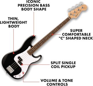 Squier Precision Bass Guitar Pack – Electric Bass with Accessories
