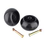 2 Pack Deck Wheel with Shoulder and Bolt Lock Nut For Craftsman Poulan for Husqvarna for MTD 734-03058, 753-04856. Murray 92683, 92265 for John Deere M84690. Ariens 03471700, 03905