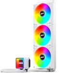 JEYI iArcticStorm 360 Water Cooler White, Desktop ARGB AIO Liquid CPU Cooler, Intel & AMD TDP 280W, Infinity Mirror Efficient PWM-Controlled Pump, for AMD Ryzen AM5|4, Intel LGA 1851|1700 etc.