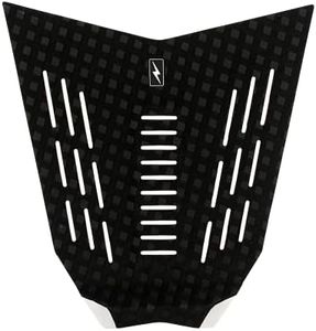 Zap Skimboards - Vader Tail Traction Pad with Integrated Arch Bar for Skimboards (Black) - Super Sticky 3M Adhesive with Diamond Groove Pattern and Infused Dimples