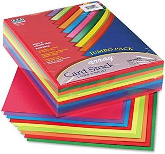 Pacon Card Stock, Colorful Jumbo Assortment, 10 Colors, 8-1/2" x 11", 250 Sheets