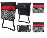 INMTIE Garden Kneeling Chair and Chair Garden Chair Knee Pad Folding Garden Bench Garden Stool Comes with a Free Set of Foam Pads 2 Tool Bags (Black)