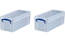 Really Useful 20 DVD Media Storage Box - Neutral 6.5 Litre x 2