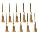 TOYANDONA 12Pcs Miniature Witch Brooms Straw Broom Mini House Decorations Mini Broomstick Ornaments Halloween Party Costume Witch Broom