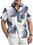 Hawagoos Hawaiian Shirts Men Short Sleeve Button Down Casual Beach Aloha Party Tropical Holiday Shirts (03WT, L)