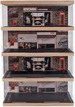 kivcmds 1:24 Scale 4-Tiers Vehicle Model Car Display Case with Parking Lot Scene for Sports Car Model Collectors, Display Stand for Alloy Car Model Toy