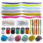 UNYLE Fly-Tying-Materials Kit for Fly Tieing Flies Making Supplies (168 PCS)