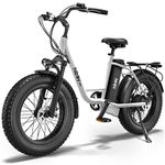 Hiboy EX6 Electric Bike for Adults, 20" 4.0 Fat Tire E Bike 500W Brushless Motor, 48V 15AH Removable Battery Ebike Up to 25 MPH, Shimano 7 Speed with Electric Horn