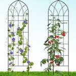 Gray Bunny Garden Trellis for Climbing Plants Outdoor - 2 Pack - 58" x 16" Cucumber Trellis, Rust Proof Metal Trellis for Tomatoes, Vines, Flower Beds, Roses