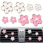 URAQT Daisy Flower Air Vent Clip, 8 PCS Car Air Fresheners Vent Clips, Cute Flower Air Conditioning Outlet Clip, Car Scents Air Freshener, Car Interior Decor Charm Pink Car Accessories for Girls Women