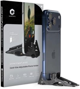 GEOMETRICAL Pocket Tripod PROv2 Universal Kit – Slim Fit Tripod for iPhone & Android, Adjustable Angles – Card-Size, Ultra-Compact Phone Tripod Stand for Photo & Video Creation – Matte Black