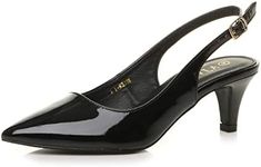 AJVANI Womens Ladies Low Heel 50s S