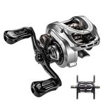 DOVIELLO HICC50 136g/4.8oz Ultralight Baitcaster Reels BFS Reel Baitcasting Fishing Reel 8.1 Gear Ratio 11+1BB 4KG/8.8LB Drag Power Baitcaster Full Carbon High Compact（8.1 Left Dual Spool）