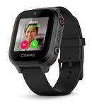 JrTrack 4 Kids Smart Watch by Cosmo | Phone Watch & GPS Tracker | Enhanced Parental Controls | Call, Text, Activity, School Lock | Spotify Music | SIM Card Included | SOS & Safety Alerts | (Black)