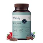 Miduty Stop Aging Powerful Antioxidant Formula to Slow Down Aging, Anti Aging Supplement for Youthful Skin - Anti Aging Capsules, Resveratrol Active Ingredient - Pack of 60