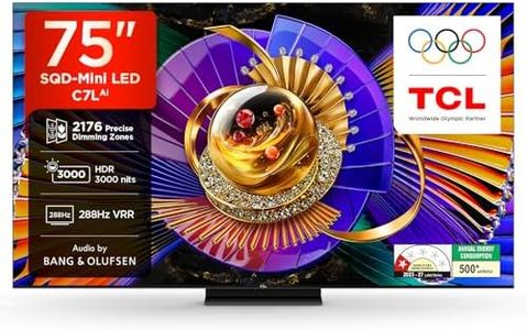 TCL 189 cm (75 inches) 4K SQD-MiniLED TV 75C7L (Black)