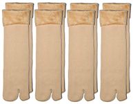 Me Stores Winter Thermal Toe Dark Colour Wool Heavy Duty Warm Ankle Length Socks Women/Girls Winter Socks (Set of 4 Pair) (Beige (SKIN))