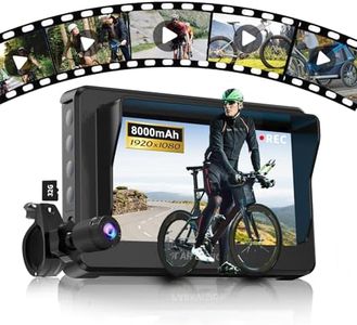 PARKVISION Bicycle Rear View Camera Recorder, 4.3'' 1080P Monitor, 8000mAh Battery,Loop Recording, 32GB TF Card, Bike Front/Backup Cam for Mountain Ebike Road Bike