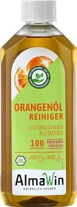 AlmaWin Öko Orangenöl-Reiniger 500ml, fettlösend, Konzentrat, über 100 Anwendungen, vegan