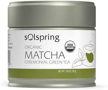 Solspring Organic Matcha Ceremonial Green Tea, 23 Servings (1 Tin), Certified USDA Organic, Non-GMO, Gluten Free, Soy Free, Dr. Mercola