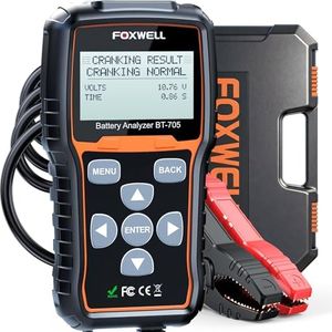 FOXWELL BT705 Car Battery Tester 12V 24V, Automotive 100-2000CCA Battery Load Tester Battery Analyzer Digital Charging System Alternator Tester Cold Cranking for Heavy Duty Truck Boat Marine SUV ATV
