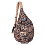 KAVU Original Rope Bag Sling Pack with Adjustable Rope Shoulder Strap, Cheveron Shore, One size