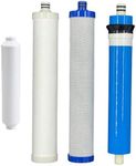 CFS – Replacement Water Filter Set Includes Carbon Block, Sediment & Inline Cartridges Compatible with AC-30 Reverse Osmosis System Models – Removes Bad Taste & Odor (Filter Set with Membrane)