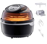 Cooks Professional Rotisserie Air Fryer | 1300W Energy Efficient Halogen Oven | Digital Fryer with Customisable Settings | Large 10L Capacity | Includes Accessories & Non Stick Bowl