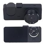 Car Dash Cam, 1080P HD Night Vision Dashboard Camera Recorder with 2.0in IPS Display Front Inside Rear 3 Lens HD DVR, 24 Hours Parking Mode Wide Angle