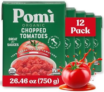 Pomì Organic Chopped Tomatoes 26.46oz (Pack of 12) - USDA Certified, Non-GMO, Gluten-Free - 100% Fresh Italian Flavor in BPA-Free Carton - Canned Alternative for Sauces, Pasta, Pizza & More