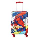 NOVEX Marvel Spider-Man Kids Trolley Bags for Travel | Red & Blue, 22-Inch Polycarbonate Luggage | Kid Spinner Luggage/Suitcase with 4 Wheel - 360° Rotating | Unique Bags for Boy Kids, Easy to Carry