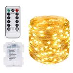 Vicloon Curtain Fairy Lights, LED Curtain Lights, Waterproof Window String Lights with Remote Control Timer for Outdoor Indoor Party Bedroom Decoration (100-LED)