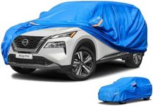 Kayme SUV Car Cover Waterproof All Weather, Outdoor Full Jeep Cover Snowproof UV Protection,Universal Fit for Honda CR-V CRV, Nissan Rogue, Mazda CX-5 CX5, Subaru Outback Etc（182-190 inch, Blue