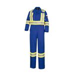 Pioneer Hi Vis FR Arc Rated Work Coveralls - Flame Resistant, ARC 2 Safety Wear - 15 Cal - 100% Cotton - Royal Blue