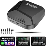 Binize Android 13 Carplay Ai Box Streaming 3.0 Wireless CarPlay/Android Auto Only Support Car OEM Wired CarPlay/Android Auto 8-Core (8G+128G)