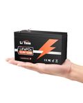 LiTime 12V 12Ah LiFePO4 Lithium Battery, Built-in 12A BMS 153.6W Output Power, 4000+ Deep Cycles& 10-Year Lifetime, Low Self-Discharge, for Fish Finder, Fans, Toys, LED Light, Security Camera, Camping
