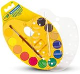 CRAYOLA Washable Watercolour Paint Palette | Includes 12 Watercolour Paints and 1 Paintbrush | Craft Kit for Kids | For Ages 3+