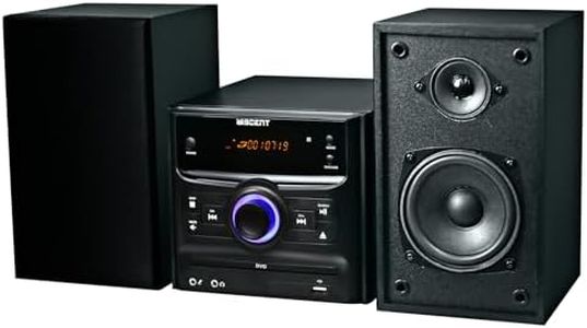 Hi-Fi System, Stereo Shelf System for Home with Bluetooth, CD Player,FM Radio,USB, MP3, Aux-in, 30W, Compact Stereo Shelf System