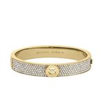 Michael Kors Stainless Steel and Pavé Crystal Bangle Bracelet for Women, Color: Gold (Model: MKJ3998710)