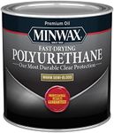 1/2 pt Minwax 23005 Clear Fast-Drying Oil-Based Polyurethane, Semi-Gloss