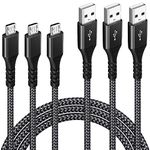 Micro USB Cable【3Pack 3.3FT】Canjoy Micro USB Android Charger Fast Charging Cable Nylon Braided Charging Cord Compatible with Samsung Galaxy S7 S6 S5 LG Sony HTC PS4 Xbox