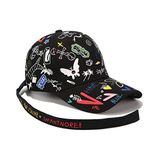 XibeiTrade Graffiti Baseball Cap Fashion Personality Hiphop Street Trend Hat (Black C)