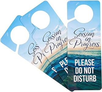 Juvale 3 Pack Plastic Do Not Disturb Door Hanger Sign for Therapy, Massage Session in Progress, 3.5 x 9.4 Inches