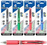 BAZIC Products 4 + 1 Ballpoint Pen + Mechanical Pencil w/Soft Grip, Bold Point 1.0 mm, 0.7mm Lead, Assorted Colors Inks, Smooth Writing, 4-Pack
